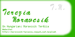 terezia moravcsik business card